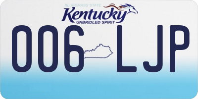 KY license plate 006LJP