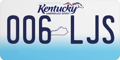 KY license plate 006LJS