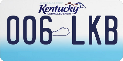 KY license plate 006LKB