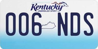 KY license plate 006NDS
