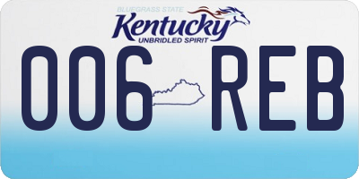 KY license plate 006REB