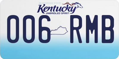 KY license plate 006RMB