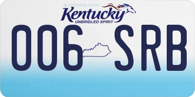 KY license plate 006SRB