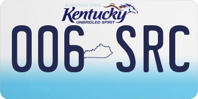KY license plate 006SRC
