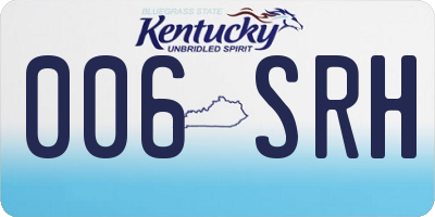KY license plate 006SRH