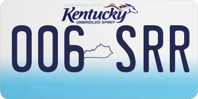 KY license plate 006SRR