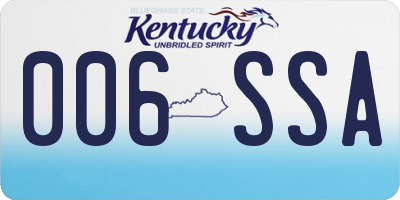 KY license plate 006SSA