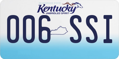 KY license plate 006SSI