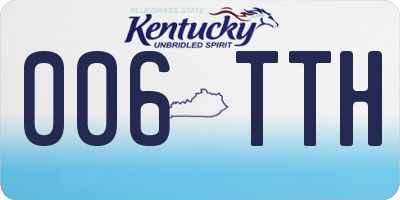 KY license plate 006TTH