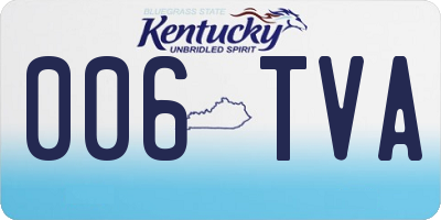 KY license plate 006TVA