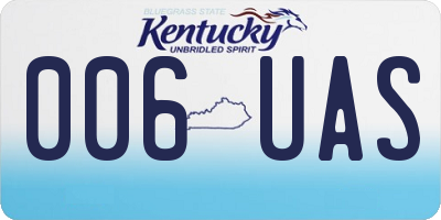 KY license plate 006UAS
