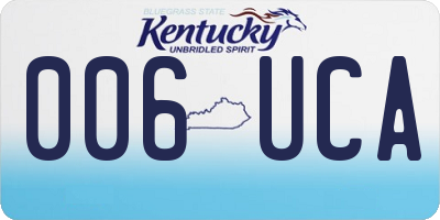 KY license plate 006UCA