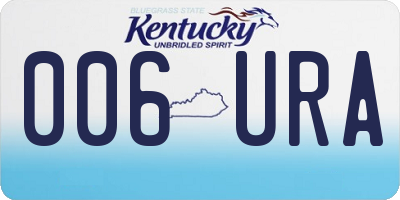 KY license plate 006URA