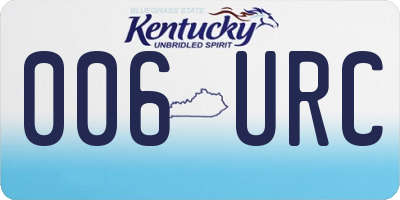 KY license plate 006URC