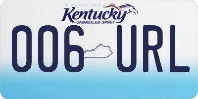 KY license plate 006URL