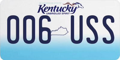 KY license plate 006USS