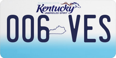 KY license plate 006VES