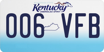 KY license plate 006VFB