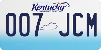 KY license plate 007JCM