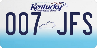 KY license plate 007JFS