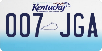 KY license plate 007JGA