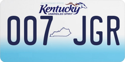 KY license plate 007JGR