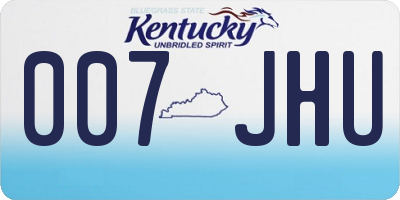 KY license plate 007JHU