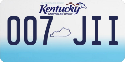 KY license plate 007JII