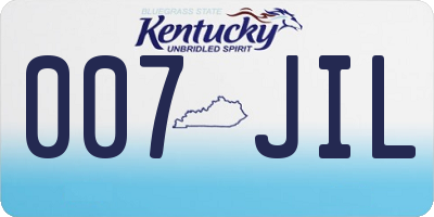 KY license plate 007JIL