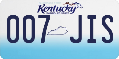 KY license plate 007JIS