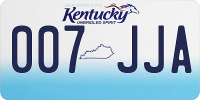 KY license plate 007JJA