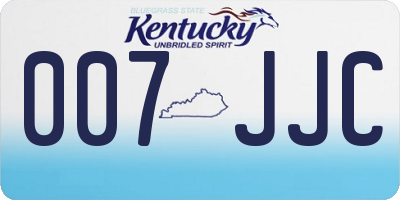 KY license plate 007JJC