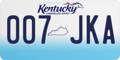 KY license plate 007JKA