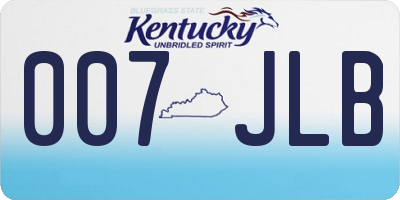 KY license plate 007JLB