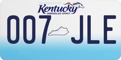 KY license plate 007JLE