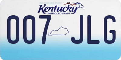 KY license plate 007JLG