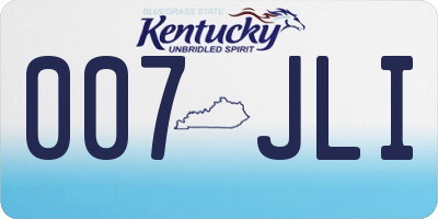 KY license plate 007JLI