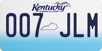 KY license plate 007JLM