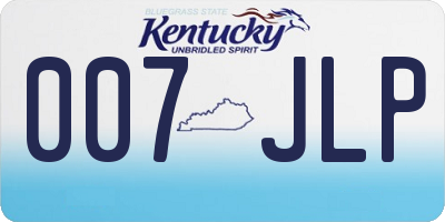 KY license plate 007JLP