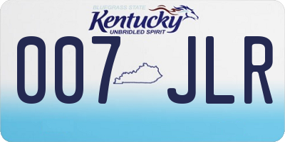 KY license plate 007JLR