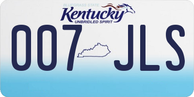 KY license plate 007JLS