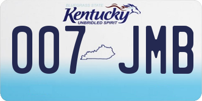 KY license plate 007JMB