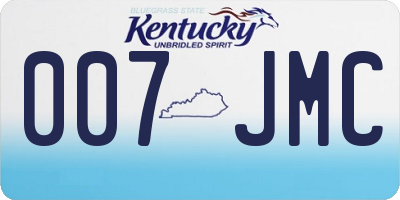 KY license plate 007JMC