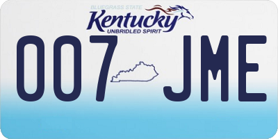 KY license plate 007JME
