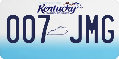 KY license plate 007JMG