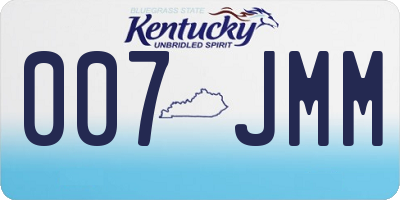 KY license plate 007JMM