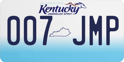 KY license plate 007JMP