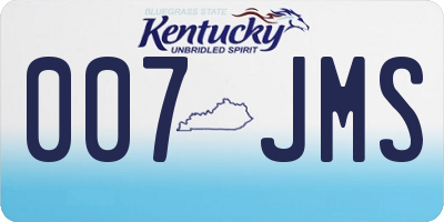 KY license plate 007JMS