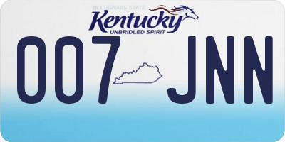 KY license plate 007JNN