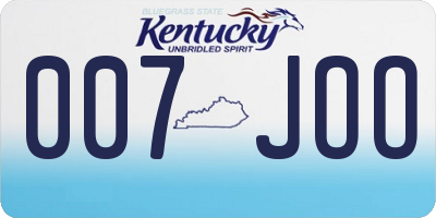 KY license plate 007JOO